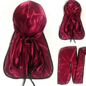 Gold Flower Rose Design Silk Durag Cap Doo rag Scarf Dew rag Wrap Up Hot